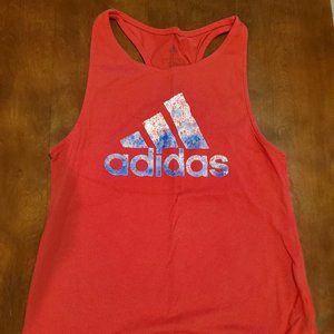 Size small Adidas women's red white blue tank